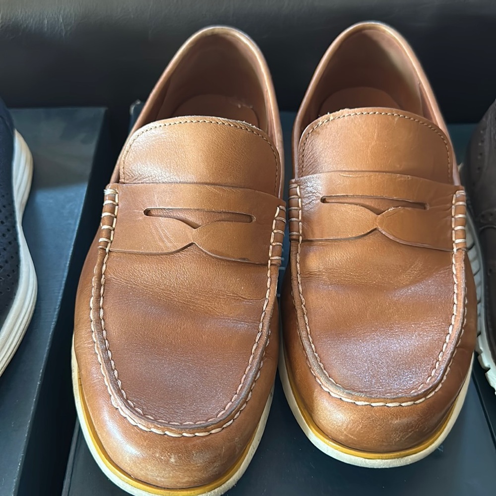 Call Haan tan loafers